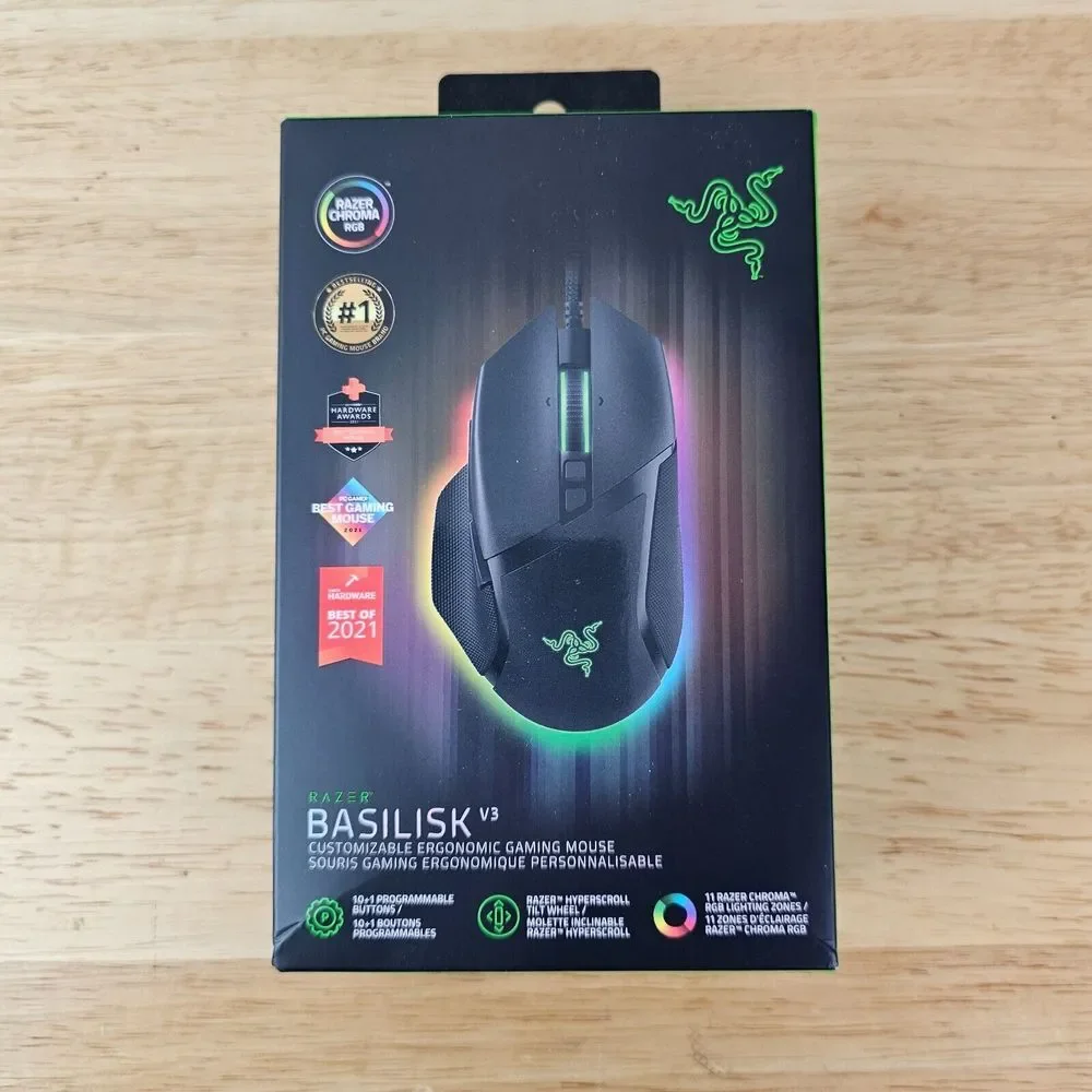 Razer RZ01-04000100-R3 Basilisk V3 Customizable Ergonomic Wired‎ Gaming Mouse